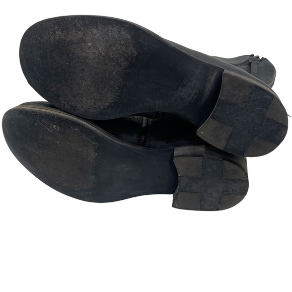 MA+ Maurizio Amadei Spiral Side Zip Boot S1G3Z Black Distressed Leather 8.5-9 39 - Picture 11 of 15